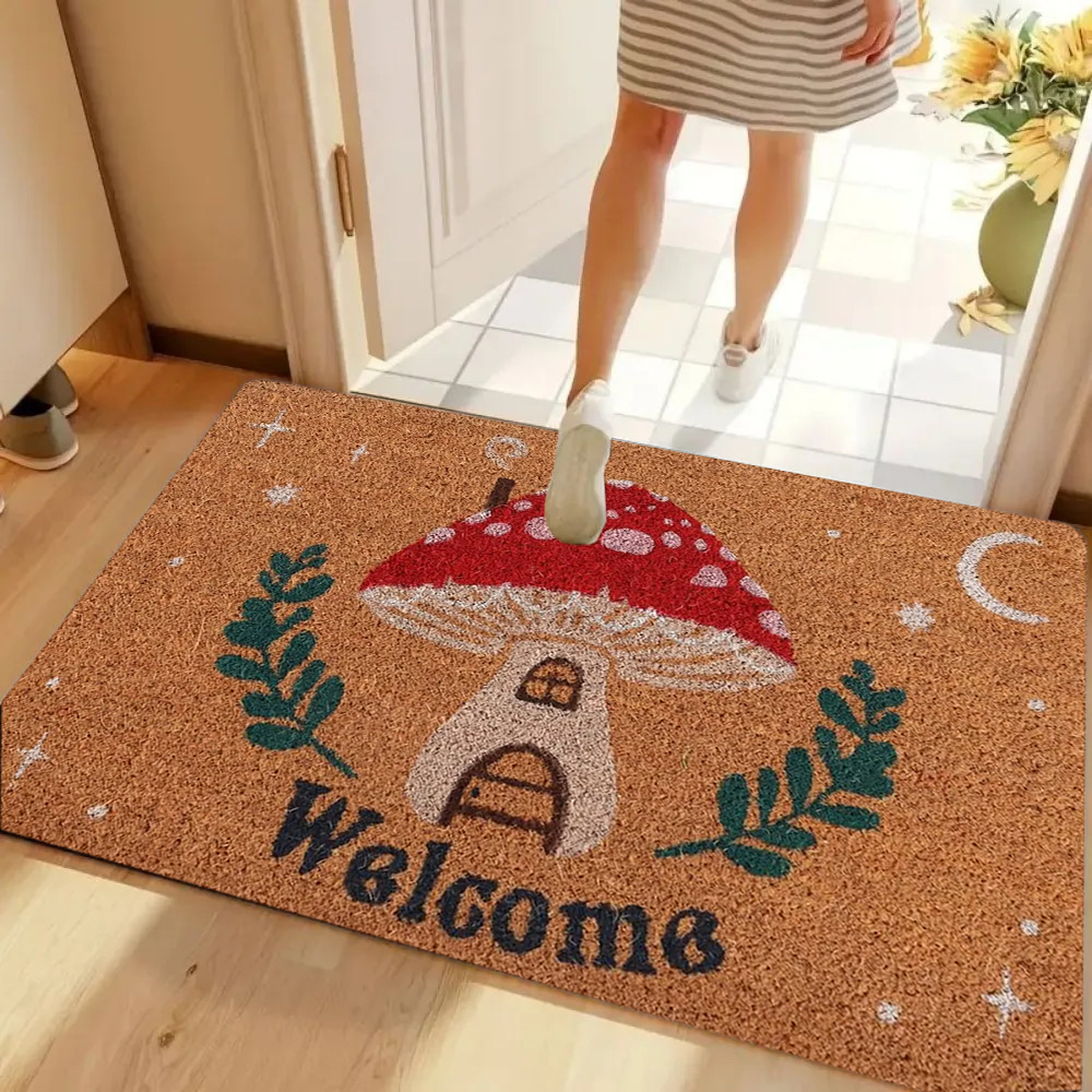 Welcome Retro Floral Doormat O - огляд і ціна Maranta Prayer Plant